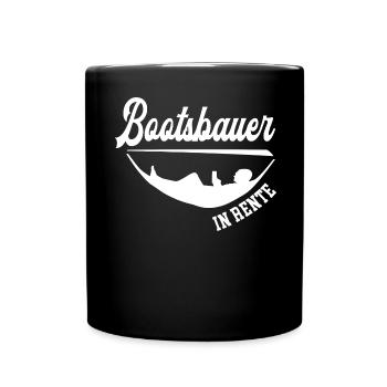 Bootsbauer Rente Rentner Bootsbau Ruhestand - Tasse einfarbig - Schwarz - Vorne