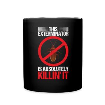 Pest Control Exterminator - Full Colour Mug - black - Front