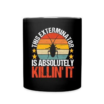 Schädlingsbekämpfung Kammerjäger - Tasse einfarbig - Schwarz - Vorne