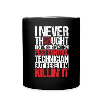 Pest Control Exterminator - Full Colour Mug - black - Front