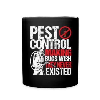 Pest Control Exterminators - Full Colour Mug - black - Front