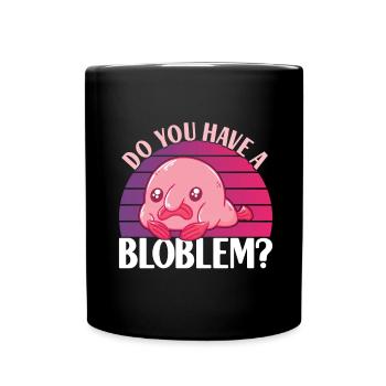 Poisson blob mignon poisson laid - Mug uni - noir - Devant