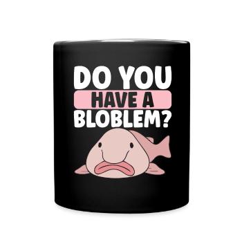 Süßer Blobfisch Hässlicher Fisch - Tasse einfarbig - Schwarz - Vorne