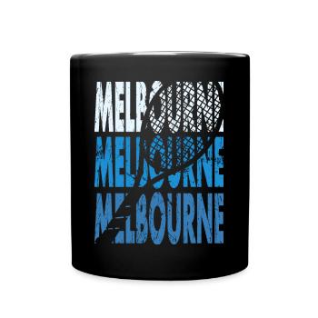 Tennis Shirt Melbourne Turnier Australien Design - Tasse einfarbig - Schwarz - Vorne