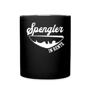 Spengler Rente Rentner Klempner Ruhestand Blechner - Tasse einfarbig - Schwarz - Vorne
