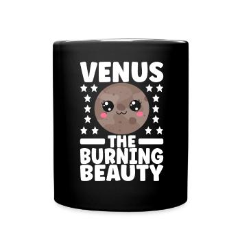 Astronomie Mignonne Planète Système Solaire Galaxie - Mug uni - noir - Devant