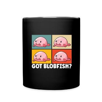 Poisson blob mignon poisson laid - Mug uni - noir - Devant