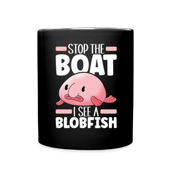 Süßer Blobfisch Hässlicher Fisch - Tasse einfarbig - Schwarz - Vorne