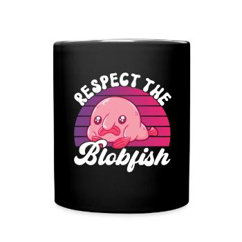 Poisson blob mignon poisson laid - Mug uni - noir - Devant