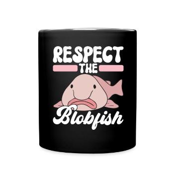 Poisson blob mignon poisson laid - Mug uni - noir - Devant