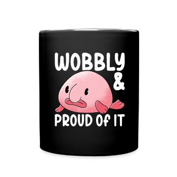 Poisson blob mignon poisson laid - Mug uni - noir - Devant