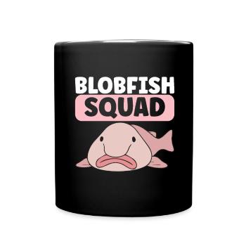 Poisson blob mignon poisson laid - Mug uni - noir - Devant