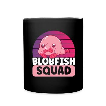 Poisson blob mignon poisson laid - Mug uni - noir - Devant
