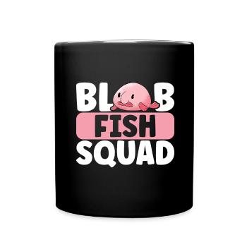 Poisson blob mignon poisson laid - Mug uni - noir - Devant