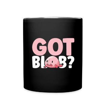 Poisson blob mignon poisson laid - Mug uni - noir - Devant