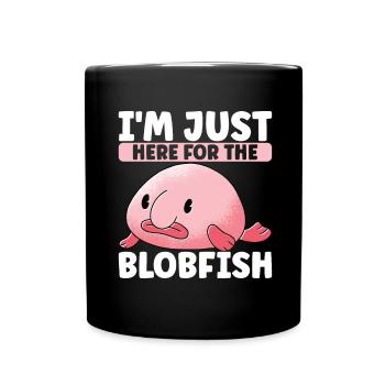 Poisson blob mignon poisson laid - Mug uni - noir - Devant