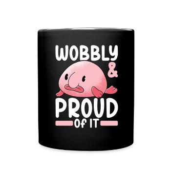 Poisson blob mignon poisson laid - Mug uni - noir - Devant