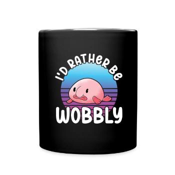 Poisson blob mignon poisson laid - Mug uni - noir - Devant