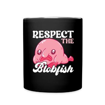 Poisson blob mignon poisson laid - Mug uni - noir - Devant