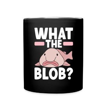 Poisson blob mignon poisson laid - Mug uni - noir - Devant