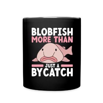 Poisson blob mignon poisson laid - Mug uni - noir - Devant