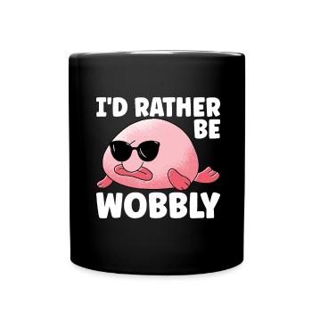Poisson blob mignon poisson laid - Mug uni - noir - Devant