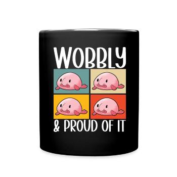 Poisson blob mignon poisson laid - Mug uni - noir - Devant