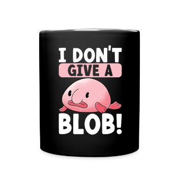 Poisson blob mignon poisson laid - Mug uni - noir - Devant
