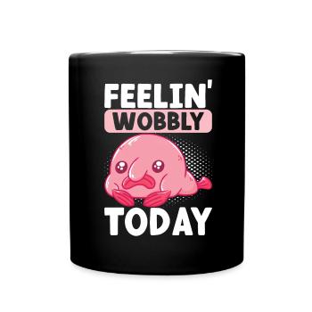 Poisson blob mignon poisson laid - Mug uni - noir - Devant
