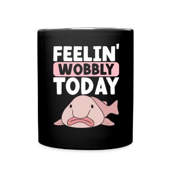 Poisson blob mignon poisson laid - Mug uni - noir - Devant