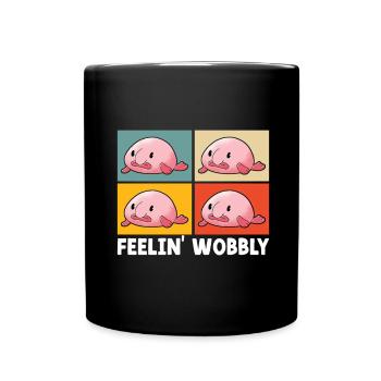 Poisson blob mignon poisson laid - Mug uni - noir - Devant