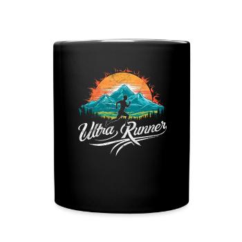 Ultramarathons Ultralauf Ultramarathon Läufer - Tasse einfarbig - Schwarz - Vorne