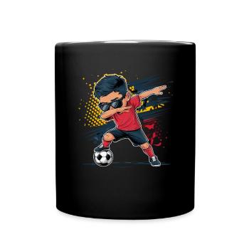 Dabbing Boy With Soccer Jersey Sunglasses - Full Colour Mug - black - Front
