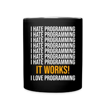 Programmierer Entwickler Programmierer Programmieren IT Computer - Tasse einfarbig - Schwarz - Vorne