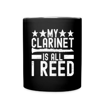 Clarinette Instrument à vent Clarinet - Mug uni - noir - Devant