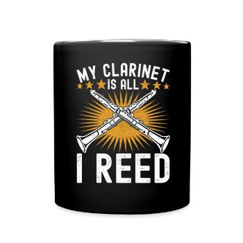 Clarinette Instrument à vent Clarinet - Mug uni - noir - Devant
