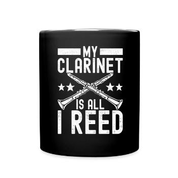 Clarinette Instrument à vent Clarinet - Mug uni - noir - Devant