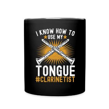 Clarinette Instrument à vent Clarinet - Mug uni - noir - Devant