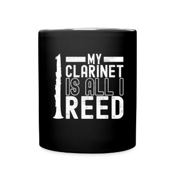 Clarinette Instrument à vent Clarinet - Mug uni - noir - Devant