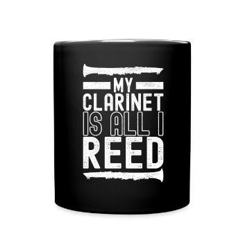 Clarinette Instrument à vent Clarinet - Mug uni - noir - Devant