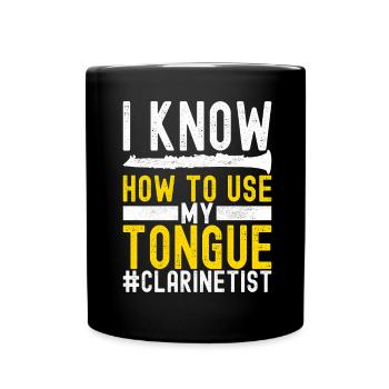 Clarinet Wind Instrument Clarinet player - Full Colour Mug - black - Front