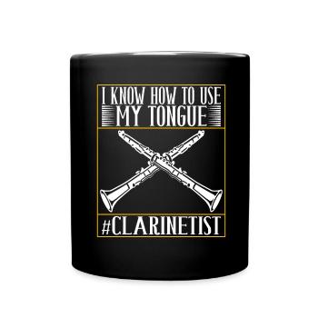 Clarinette Instrument à vent Clarinette - Mug uni - noir - Devant