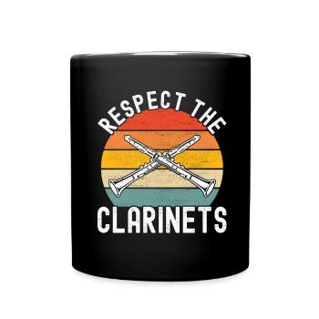 Clarinette Instrument à vent Clarinet - Mug uni - noir - Devant