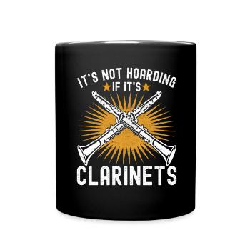 Clarinet Wind Instrument Clarinet player - Full Colour Mug - black - Front