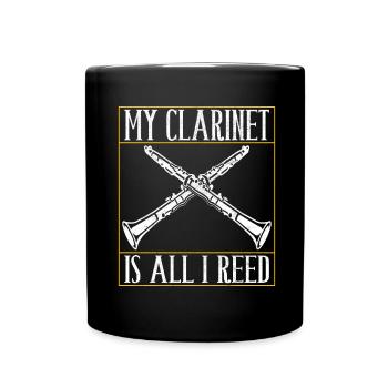 Clarinette Instrument à vent Clarinet - Mug uni - noir - Devant