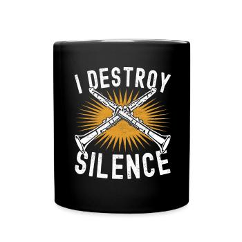 Clarinet Wind Instrument Clarinet player - Full Colour Mug - black - Front