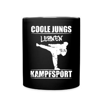 Kampfsport - Tasse einfarbig - Schwarz - Vorne