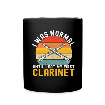 Clarinet Wind Instrument Clarinet player - Full Colour Mug - black - Front