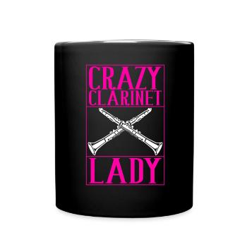 Clarinet Wind Instrument Clarinet player - Full Colour Mug - black - Front