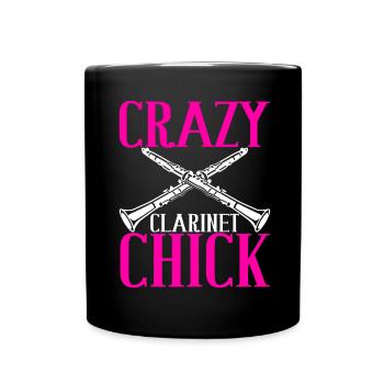 Clarinet Wind Instrument Clarinet player - Full Colour Mug - black - Front